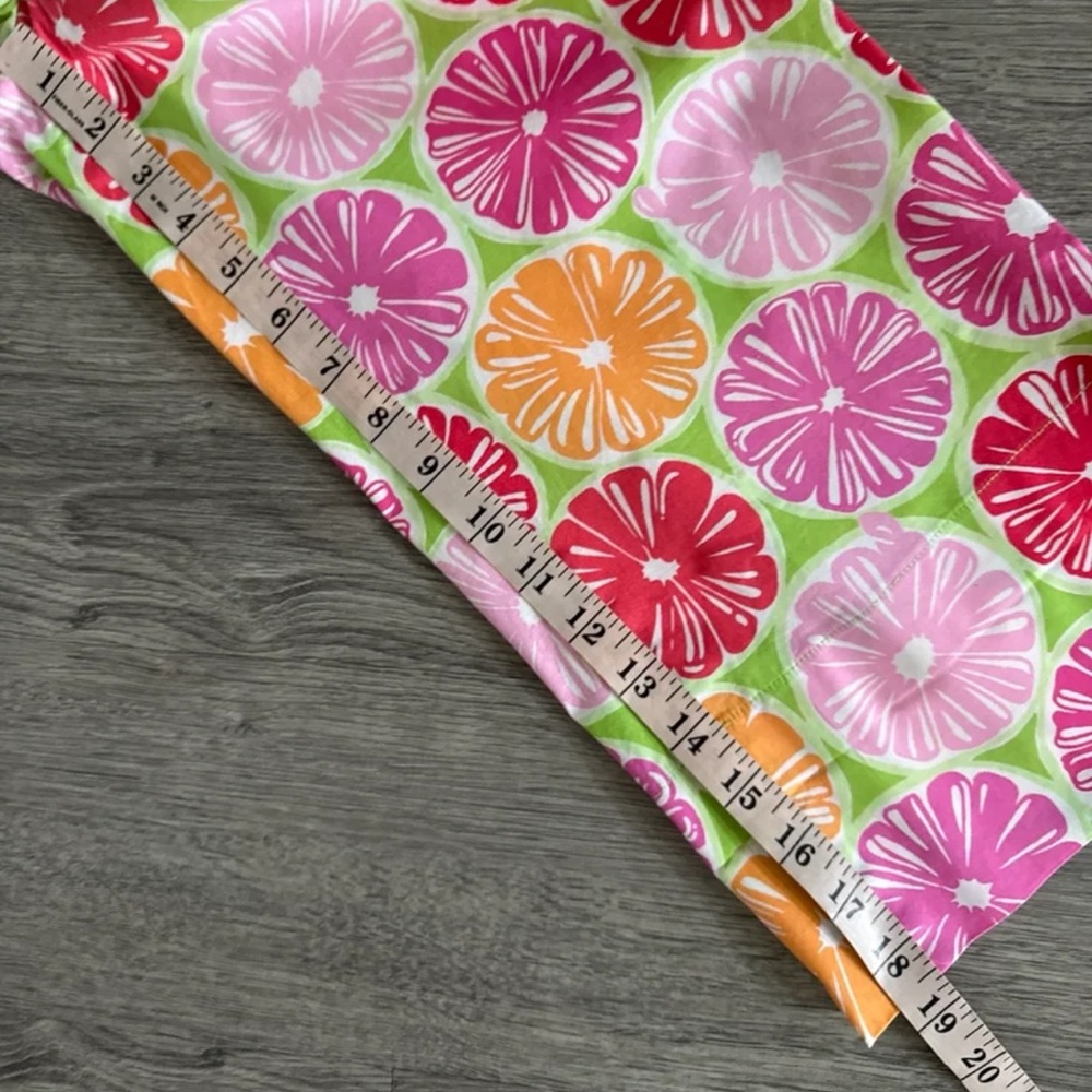 Lilly Pulitzer Sz. 0 Palm Beach Fit Juice Stand Print Capri Cotton/Spandex LNC - Picture 10 of 12